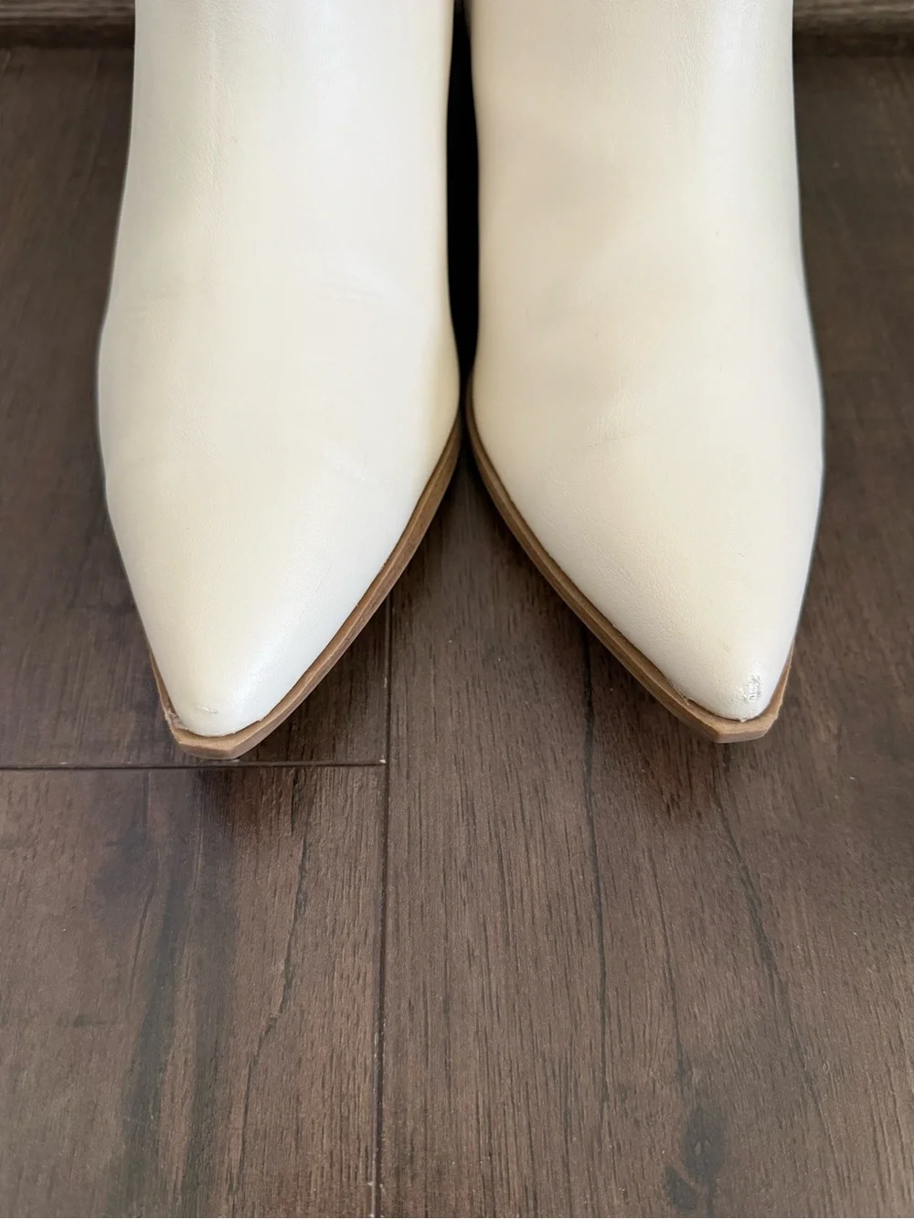 Universal Thread Cream Pointed Toe Ankle Boots Women’s 8 Block Western Chic